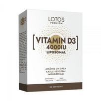 LOTOS PREMIUM maisto papildas LIPOSOMAL VITAMIN D3 4000 TV, 30 kaps.