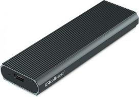Qoltec Enclosure for M.2 SSD | NVMe | PCIe | USB3.1 | 10Gb/s | 4TB | Graphit