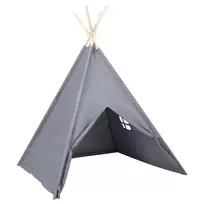Vaikiška tipi palapinė, pilka, 120x120x150cm, persiko oda
