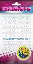 Kolm Lovi Minipicto Minipikto klaviatūros lipdukas EST/RUS KB-MAC-EE-RU-WHT, balta/pilka/mėlyna