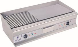 Royal Catering Elektrinis grilis 230V dvigubas didelis griovelis 100cm