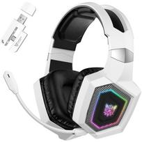 Onikuma GT806 žaidimų ausinės, GT806 White, 50mm, RGB, laidinės, Bluetooth 5.4, Wi-Fi 2.4 GHz, 20val, 1000mAh, 15m