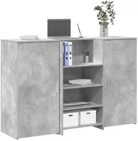 Registratūra, betono pilkas, 155x50x103,5 cm, apdirbta mediena
