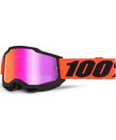 Motokroso akiniai 100% Accuri 2 Mirror - Ferran juoda, veidrodinis pleksis