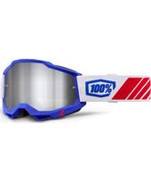 Motokroso akiniai 100% Accuri 2 Mirror - Kolby mėlyna, veidrodinis pleksiglasas