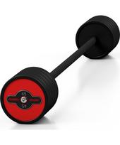 Fiksuoto svorio guminis štangas Marbo Sport, 45 kg, raudonas