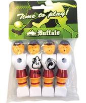 Stalo futbolo žaidėjai Buffalo, raudona / balta, 16 mm, 4 vnt.