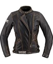 Moteriška odinė motociklininkų striukė W-TEC Black Heart Lizza - Vintažinė ruda