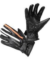 Motociklininko pirštinės W-TEC Classic - Juoda su oranžine ir smėlio spalvos juostele