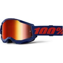 Motokroso akiniai 100% Strata 2 New Mirror - Mėlyna, raudonas pleksis
