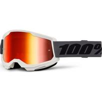Motokroso akiniai 100% Strata 2 New Mirror - Pilka, raudonas pleksistiklas