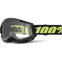 Motokroso akiniai 100% Strata 2 New - Solar juoda, skaidrus pleksis