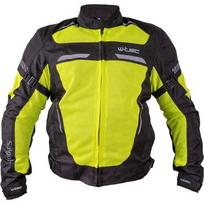 Vyriška vasarinė motociklininko striukė W-TEC Saigair - Fluorescencinė geltona-juoda