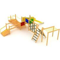 Medinė vaikų žaidimų aikštelė Model F