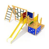 Medinė vaikų žaidimų aikštelė Model 2-B