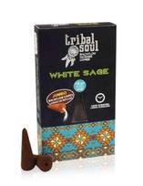 Baltasis šalavijas  - Tribal Soul Backflow Incense kūginiai smilkalai Hari Darshan