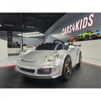 Elektrinis vaikiškas automobilis Porsche RUF, 24 V, metalinės sidabro spalvos