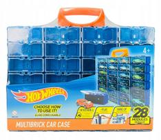 Lagaminas automobiliams Mattel Hot Wheels Multibrick HWCC8, mėlyna sp./oranžinė sp.