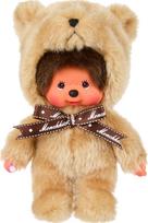 MONCHHICHI Pliušinė beždžionėlė su meškučio kostiumu, 20 cm