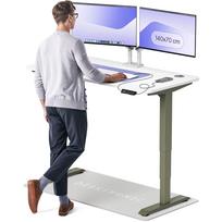 Kompiuterio stalas reguliuojamo aukščio Desktronic HomePro 829 53, 140 cm x 70 cm, 126 cm, balta sp./žalia sp.