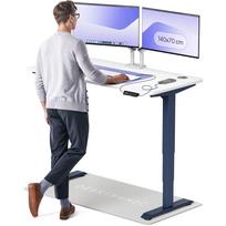 Kompiuterio stalas reguliuojamo aukščio Desktronic HomePro 829 53, 140 cm x 70 cm, 126 cm, mėlyna sp./balta sp.