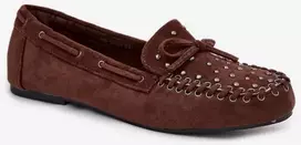 Rudi zomšos imitacijos mokasinai Step in style