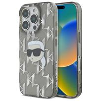 Karl Lagerfeld KLHCP16XHKLPKHK iPhone 16 Pro Max 6.9" black hard case with IML Karl Head Electroplated finish