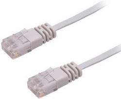 MicroConnect U/UTP CAT6 1M Grey Flat Unshielded Network Cable,