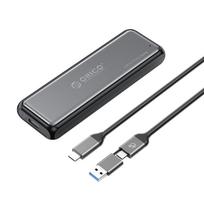 Orico DDM2-C3-G2 M.2 NVME USB-A USB-C 3.2 10Gb/s diskų dėžutė - pilka