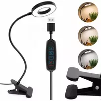 Stalinė lempa LED Lampa biurkowa LED su klipsem DML5, juoda