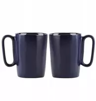 Termio du keraminiai puodeliai su rankena 250 ml Fuori tamsiai mėlyni (30046)
