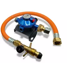 30mbar LPG dujų slėgio reguliatoriaus komplektas su 450 mm POL–W20 aukšto slėgio žarna, 10 mm
