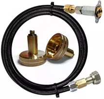 LPG dujų baliono pildymo komplektas Mini Hidden Valve su DISH adapteriu M20 LH