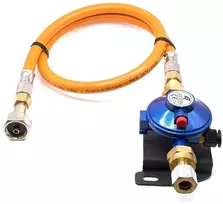 30mbar LPG dujų slėgio reguliatorius su 80 cm aukšto slėgio žarna W20 RH × 20 mm LH (M20×1,5) kemperiams ir valtims