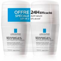 La Roche-Posay 24H Physiological Roll-On Deodorant rutulinis dezodorantas, 2 x 50 ml