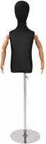 Reguliuojamas 120-150 cm manekenas su baze Uniseksas PP Juoda