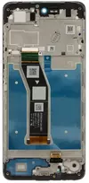 „Motorola G04“ skystųjų kristalų ekranas + jutiklinis blokas + juodas priekinis dangtelis (servisų paketas)