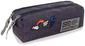 Cool Pack Penalas-pieštukinė su užtrauktukais CoolPack EDGE SPARKLING BADGES Pilkas, dviejų skyrių