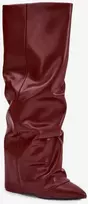 Bordo spalvos ilgaauliai batai virš kelių Step in style