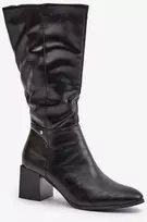 Juodi ilgaauliai batai virš kelių Step in style