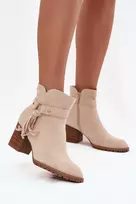 Aulinukai su kulnu ir kutais, smėlio spalvos Step in style