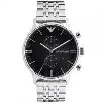 Laikrodis ARMANI AR0389. Kwarcowy, Kolor juoda. Mężczyzna.
