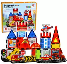 Lean Toys Magnetinės kaladėlės 42 vnt.