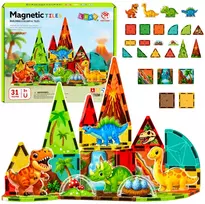 Lean Toys Magnetiniai blokeliai spalvoti 31 vnt.