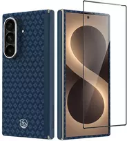 Benks Dėklas Magnetic Armor Grid Air Grand Combo (C.K.FL.SA.BE.0051) skirtas Samsung Galaxy Z Fold 8 Ultra mėlynos spalvos