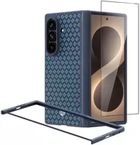 Benks Dėklas Magnetic Armor Grid Pro Grand Combo (C.K.FL.SA.BE.C051) skirtas Samsung Galaxy Z Fold 8 Ultra mėlynos spalvos