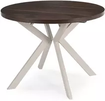 Apvalus išskleidžiamas stalas Modern, 100–250 cm, riešuto spalvos/kašmyro spalvos, modernus
