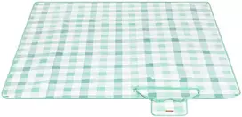 Koduva Pikniko pledas 200 x 200 cm, sulankstomas, vandeniui atsparus, žaliai baltas