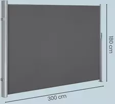 Koduva Šoninė markizė su aliuminio lydinio kasete, 180 x 300 cm, antracito spalvos