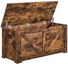 Koduva Daiktų laikymo suoliukas, vintažinės rudos spalvos, medžio drožlių plokštė, 100 x 40 x 46 cm